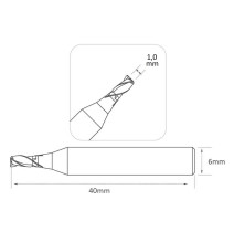 frez Raise EW5510B WIDIA 1,0 mm