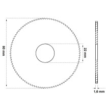 frez Raise HSS 80x1,6x22 - 100 zębów