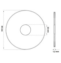 frez Raise HSS 80x1,2x22 - 100 zębów