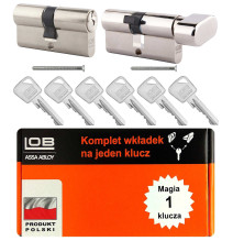 komplet wkładek Lob Ares Duo 30/30 + 30/30G nikiel