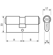 wkładka Gerda Pro System X 30/30 nikiel