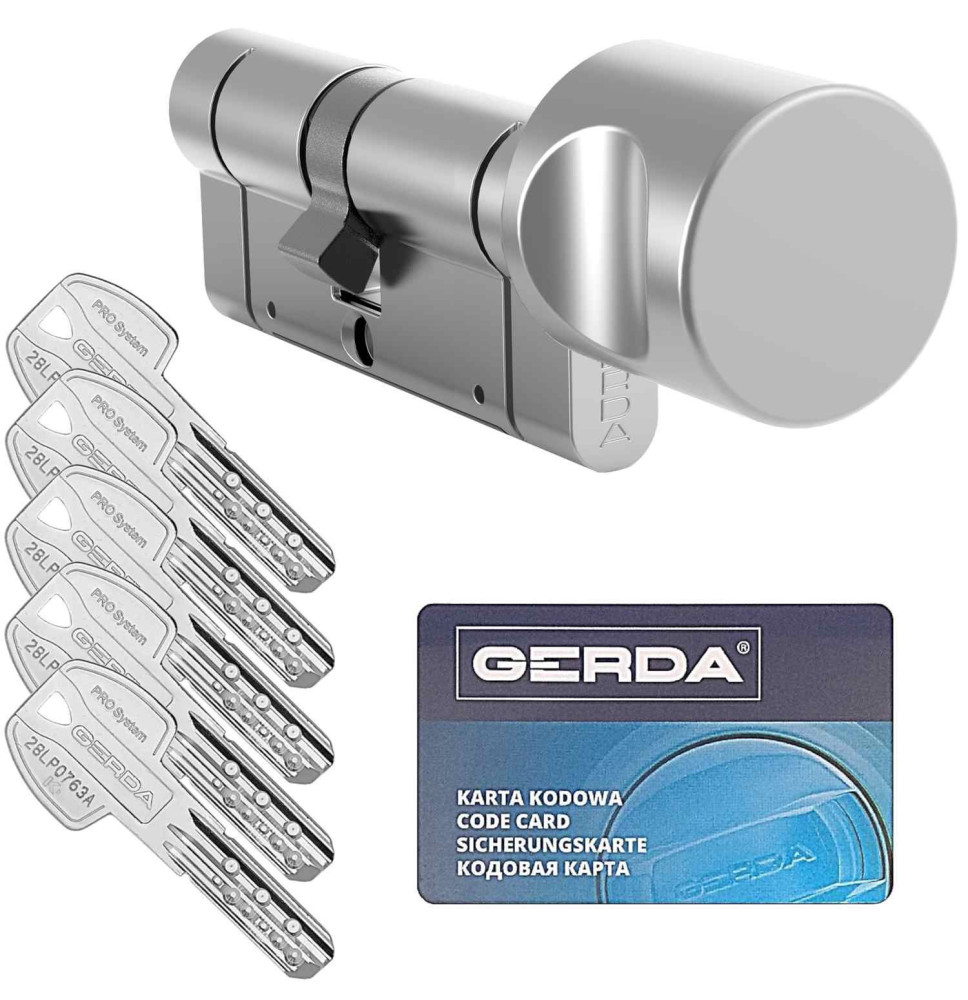 wkładka Gerda Pro System X 30/35G z gałką nikiel