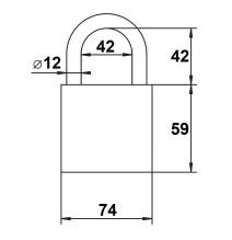 kłódka Lob KSS75