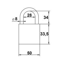 kłódka Lob KD50M