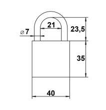 kłódki Lob KS40 - 3 szt