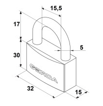 kłódka Gerda Iron Line KZZS S30