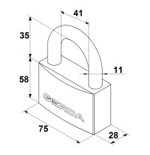 kłódka Gerda Iron Line KZZS S75