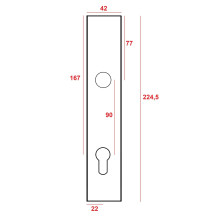 zamek Jania Z075 - 90/22 na wkładkę + puszka Z250