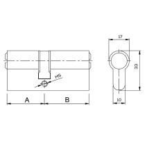 wkładka Yale Y500 30/30 satyna