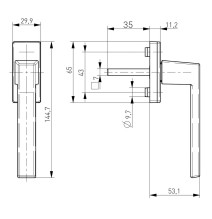 klamka Medos Tallinn 35/45 RAL 9005M czarna