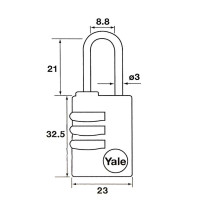 kłódka szyfrowa Yale Y150B/22/120/1