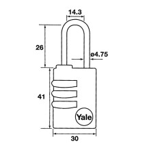 kłódka szyfrowa Yale Y150B/30/125/1