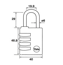 kłódka szyfrowa Yale Y150B/40/130/1