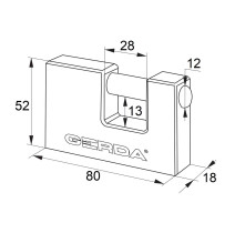 kłódka Gerda Iron Line KZZT T80