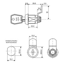 zamek Euro-Locks B671527/15589 master key