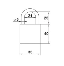 kłódka Lob K350 system jednego klucza