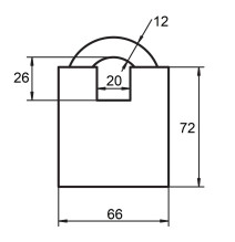 kłódka Lob KW02 system jednego klucza