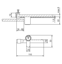 zamek Lob ZG02 gablotowy