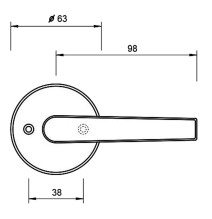 klamka Lob MK-KL1-10-11 biała