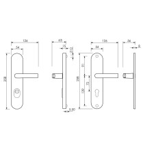 klamka Lob Herkules 2 XT, 72 mm, F6 inox