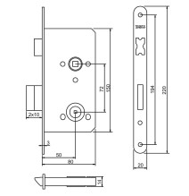 zamek Yeti Z7504CY - 72/50 WC łazienkowy