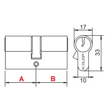 wkładka KELOP K100 30/30 nikiel