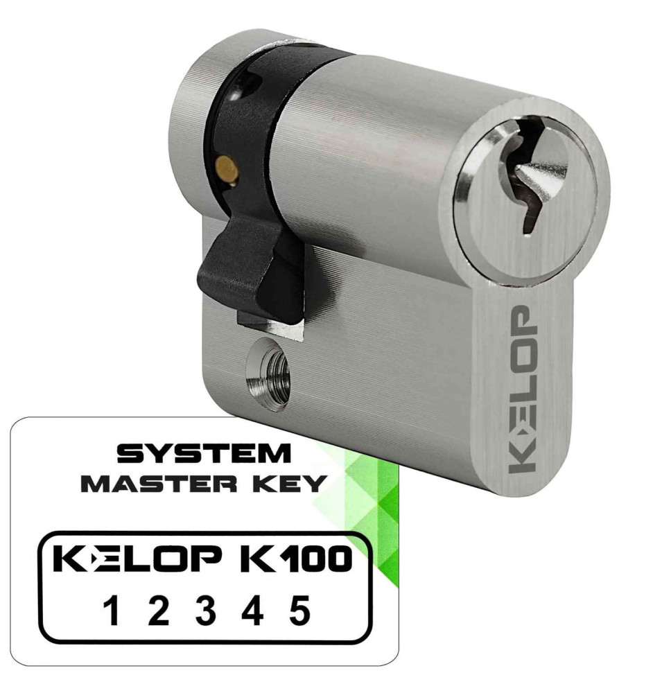 wkładka KELOP K100 30/10 zabierak ustawny nikiel system master key