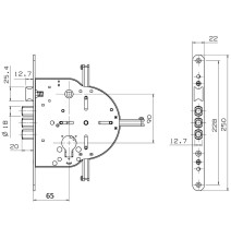 zamek RB 603 antywłamaniowy do drzwi Mul-T-Lock, Multi-Door i Key-Lock