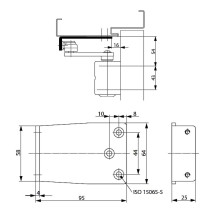 wspornik montażowy Assa Abloy A154 srebrny